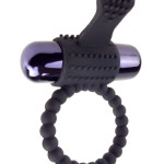 Vibrating Silicone Super Ring Black