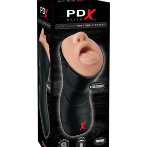 Deep Throat Vibrating Stroker Light/Black