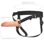 6" Silicone Hollow Strap-on - Dual Density