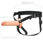 7" Silicone Hollow Strap-on - Dual Density