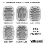 VIBEGGS - Twisty Tongues - Vibrating Masturbation Sleeve - White