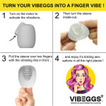 VIBEGGS - Twisty Tongues - Vibrating Masturbation Sleeve - White