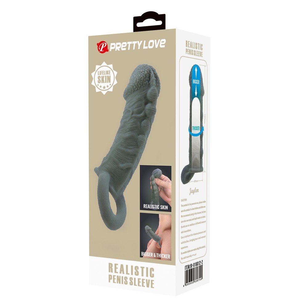 Pretty Love Realistic Penis Sleeve Black I Pretty Love Realistic Penis Sleeve Black I