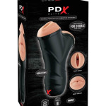 Double Penetration Vibrating Stroker Light/Black