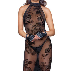 Midi tulle dress with velvet straps in the back - XL