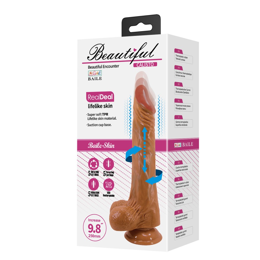 Beautiful Calisto 9,8" Vibrating Dildo Beautiful Calisto 9,8" Vibrating Dildo
