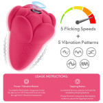 Flicker Rechargeable Vibrator Rose Red Flicker Rechargeable Vibrator Rose Red