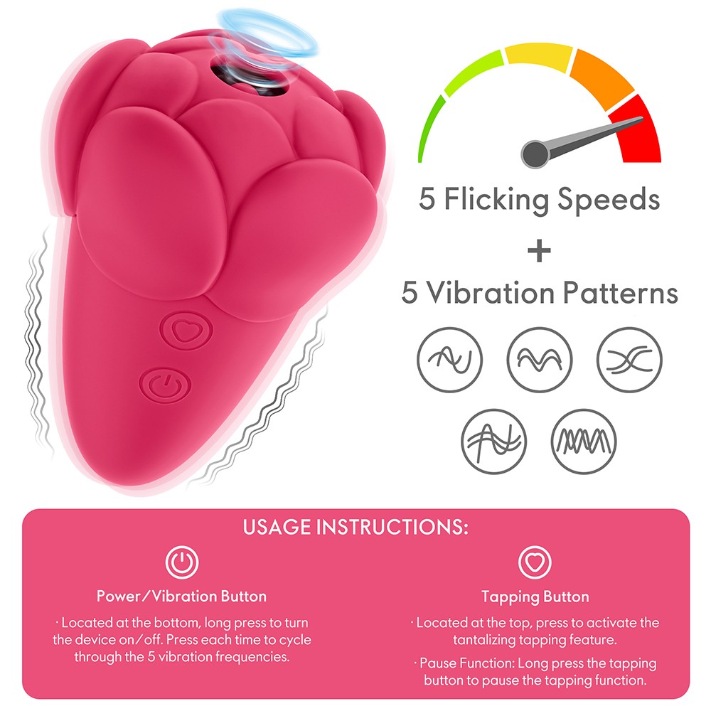 Flicker Rechargeable Vibrator Rose Red Flicker Rechargeable Vibrator Rose Red