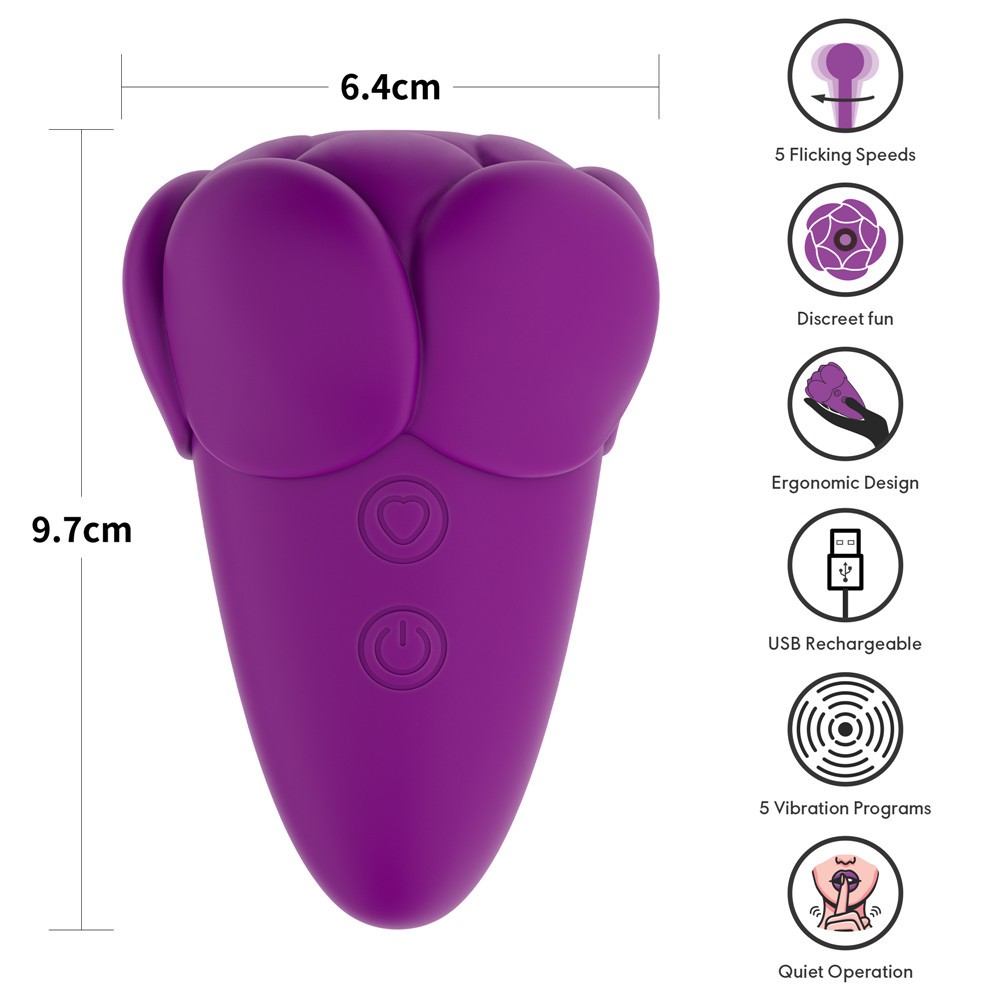 Flicker Rechargeable Vibrator Purple Flicker Rechargeable Vibrator Purple
