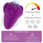 Flicker Rechargeable Vibrator Purple Flicker Rechargeable Vibrator Purple