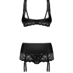 Lecille 3-pcs crotchless set - L/XL