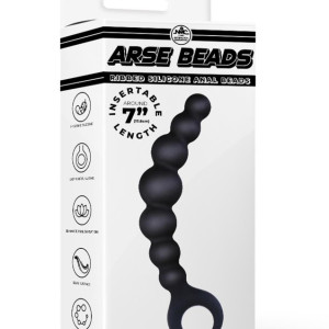 Arse Beads 7" Ribbed Silicone Anal Beads I