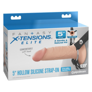 5" Silicone Hollow Strap-On Dual Density