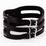 Designer Traingo Collar Made in Calf Softy Leather Black