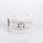 Handcuff Design Made in Calf Softy Leather White