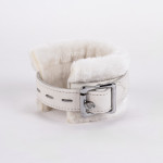 Handcuff Design Made in Calf Softy Leather White