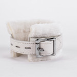 Handcuff Design Made in Calf Softy Leather White