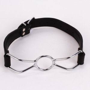 Calf Softy Leather Top and Lamb Leather Padding with Stainless Steel Mouth Piece Black