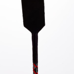 Leather Stick with Neon Strip and Nubuck Leather Top Red
