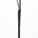 Nylon Stick with Neon Strip and Goat Kid Leather Handle Nubuck Leather Black