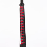 Nylon Stick with Neon Strip and Goat Kid Leather Handle Nubuck Leather Black