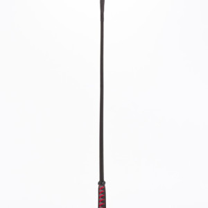 Nylon Stick with Neon Strip and Goat Kid Leather Handle Nubuck Leather Black