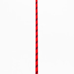 Nylon Stick with Neon Strip and Goat Kid Leather Handle Nubuck Leather Top Red