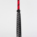 Nylon Stick with Neon Strip and Goat Kid Leather Handle Nubuck Leather Top Red