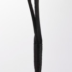 Nylon Stick with Neon Strip and Goat Kid Leather Handle Nubuck Leather Top Red