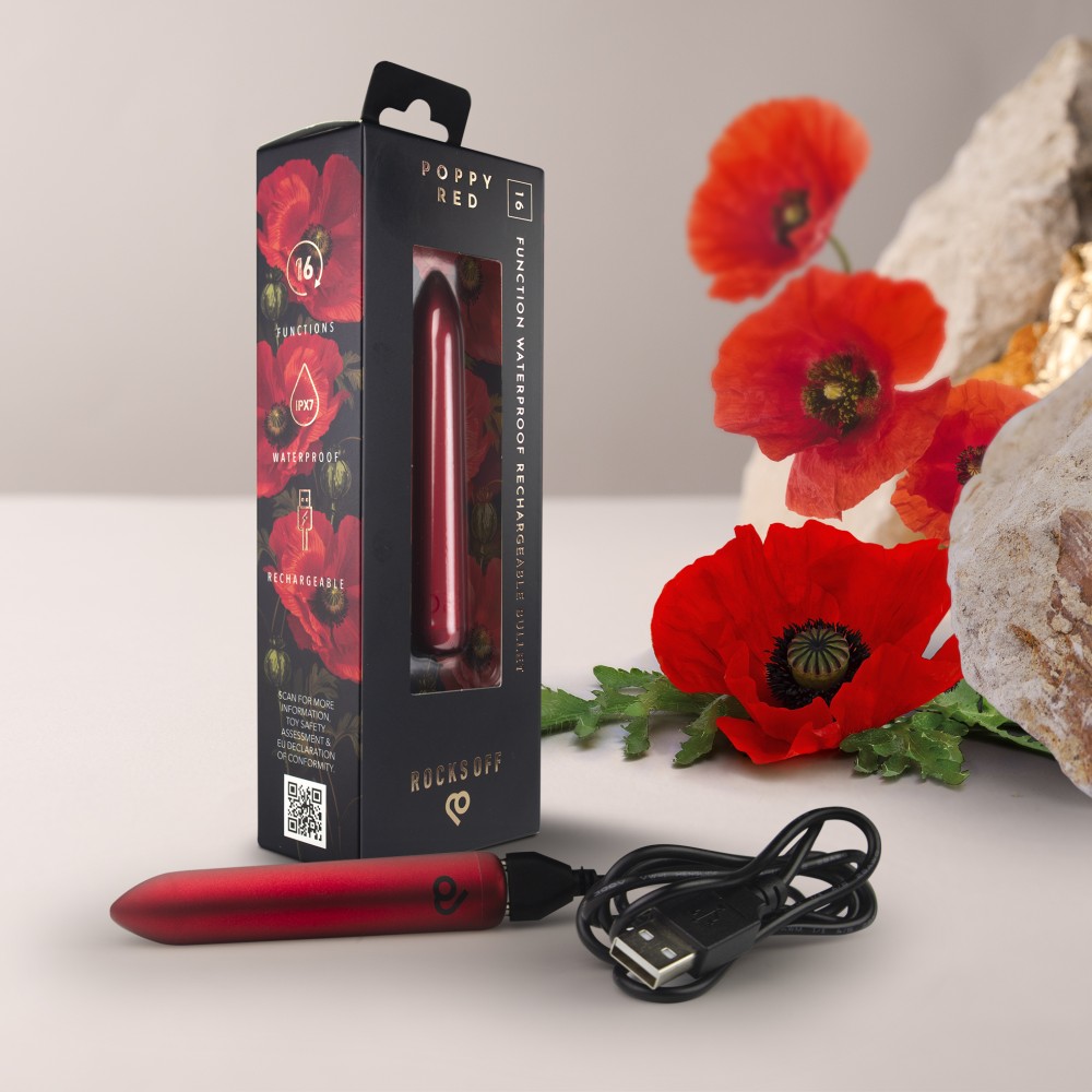 RO 90 Rechargeable bullet - Poppy Red RO 90 Rechargeable bullet - Poppy Red
