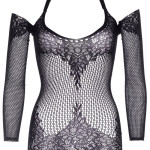 Long Sleeved Halter Mini Dress