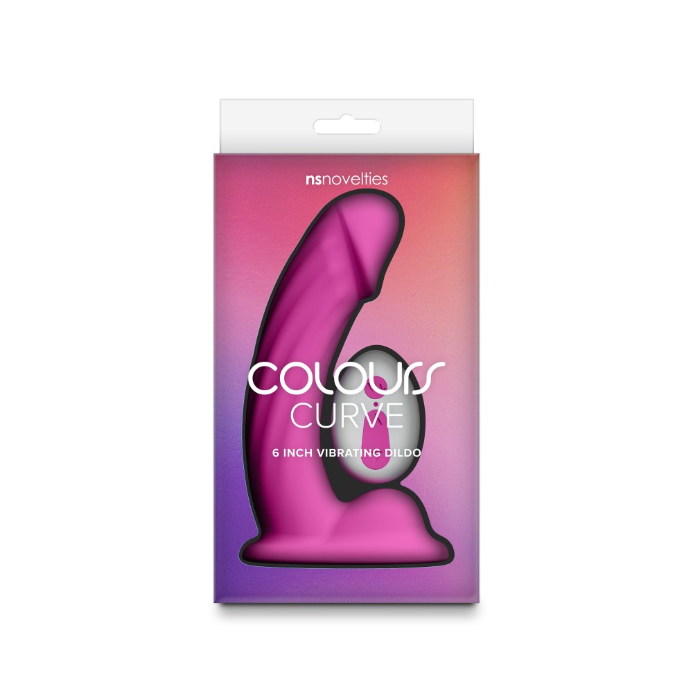 Colours - Curve - Vibrating - 6" Dildo - Pink Colours - Curve - Vibrating - 6" Dildo - Pink