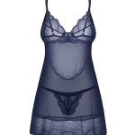 Nightly Blue chemise &amp; thong XS/S