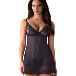 Nightly Blue chemise &amp; thong M/L