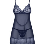 Nightly Blue chemise &amp; thong M/L