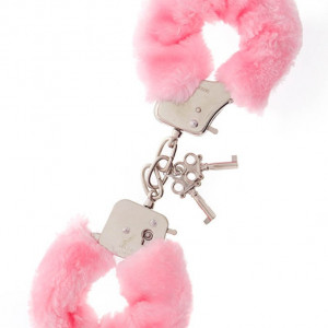 Metal Handcuff With Plush Pink