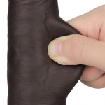 8.5'' Sliding Skin Pro II Dual Layer Silicone Dong (Black)