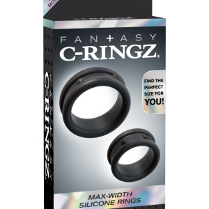 Max-Width Silicone Rings Black