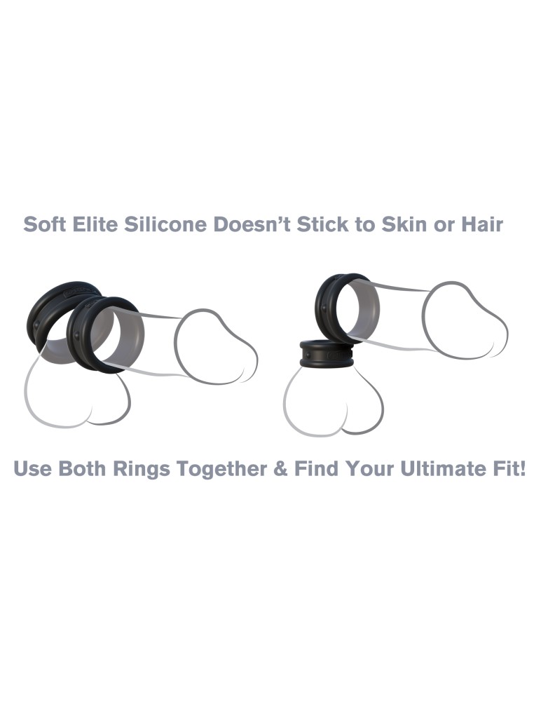 Max-Width Silicone Rings Black Max-Width Silicone Rings Black