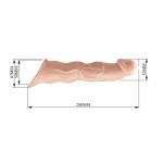 Pretty Love Extension Penis Sleeve 11" Flesh