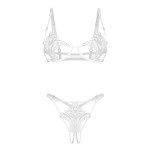 Luise Sublim White 2-pcs crotchless set L/XL