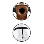 7" Hollow Strap-On with Ball Brown/Black