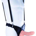 AROUND 7.5" SILICONE HOLLOW STRAP ON WITH PU HARNESS
